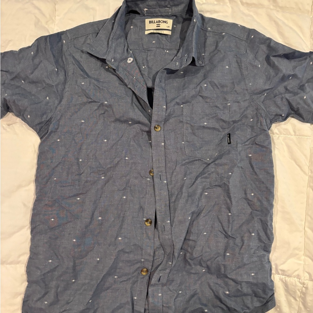 Billabong Blue Casual Button Down Shirt